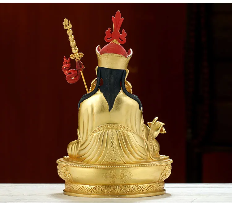 Статуэтка Будды из латуни высокого качества 21 см для дома и семьи Тибет