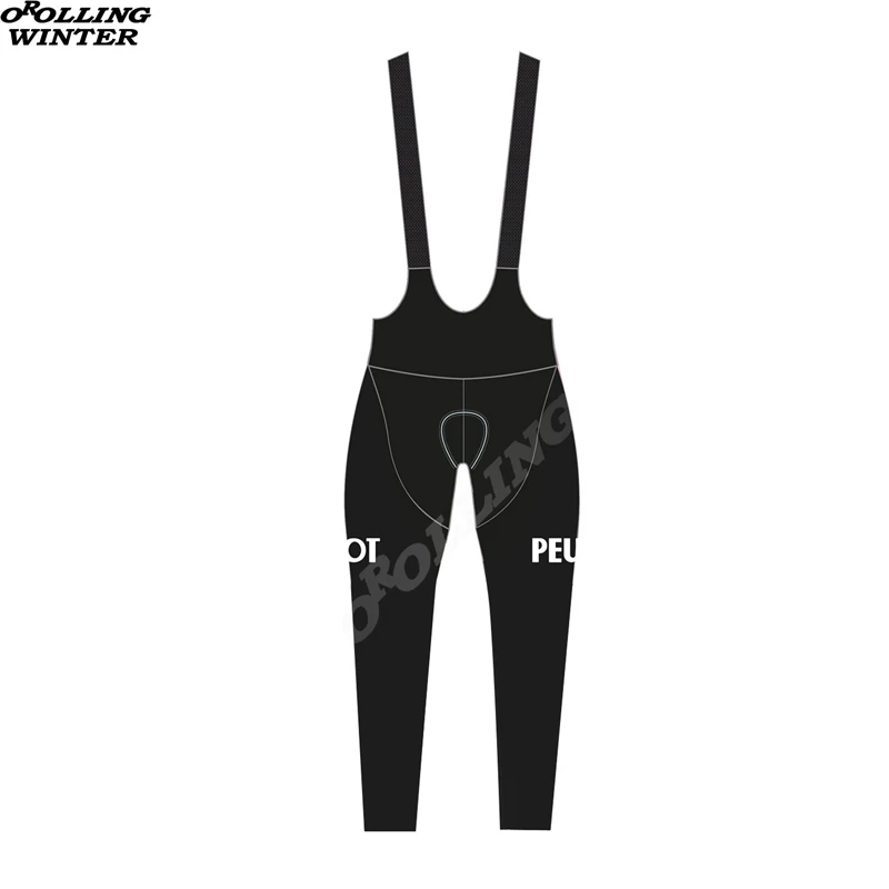 Winter Bib Pants Multi черные тонкие/зима Термальность Флис Классическая ретро новая команда одежда с длинным рукавом Велоспорт Наборы трикотаж брюки настроены Orolling - Цвет: Winter Bib Pants