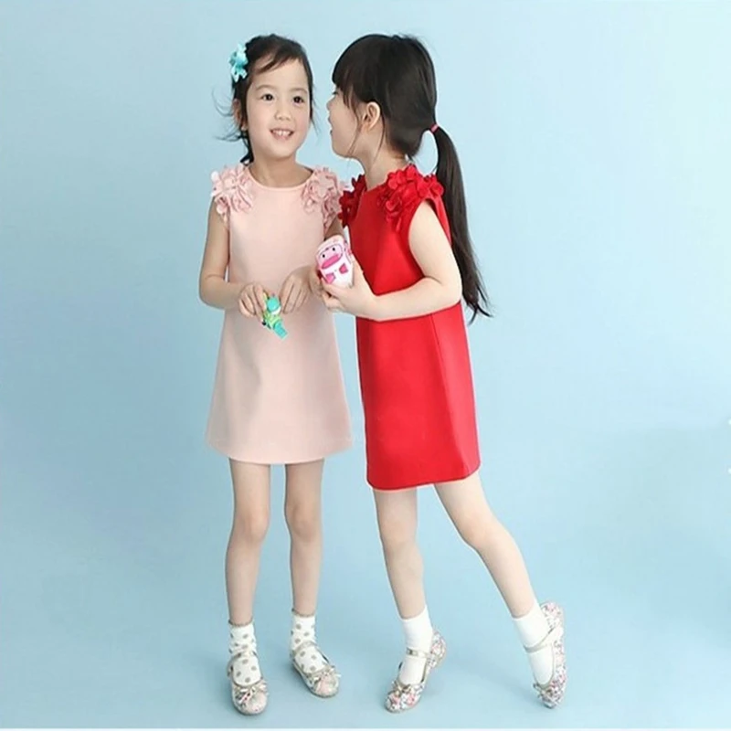 Розничная продажа одежда для детей летнее платье кружевное без рукавов девочек