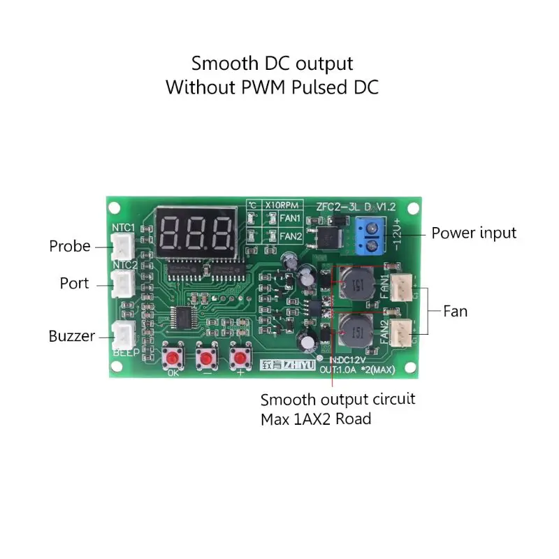 DC12V 2-канальный 3-проводной Термостат Температурный переключатель регулятора