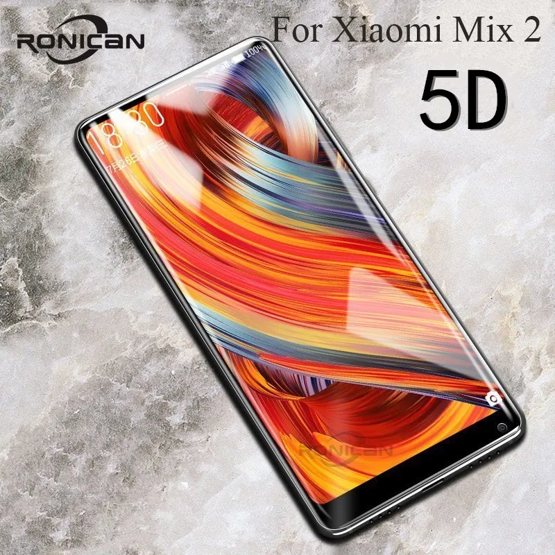 5D Защита экрана для Xiaomi Mi Mix 2 9H закаленное стекло с гальваническим покрытием