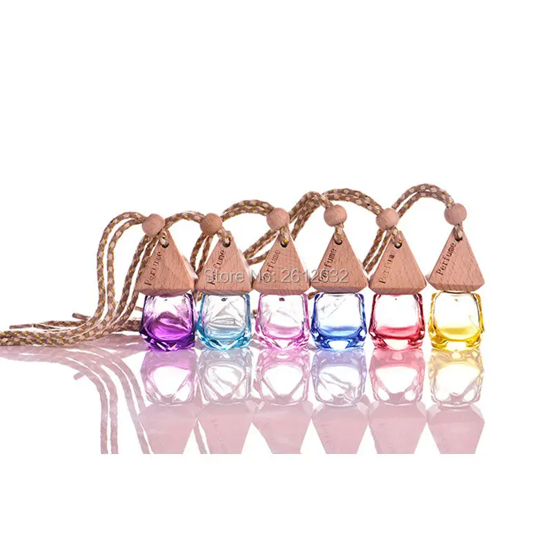 Цветная стеклянная мини-бутылка для эфирных масел 6 мл подвесное украшение