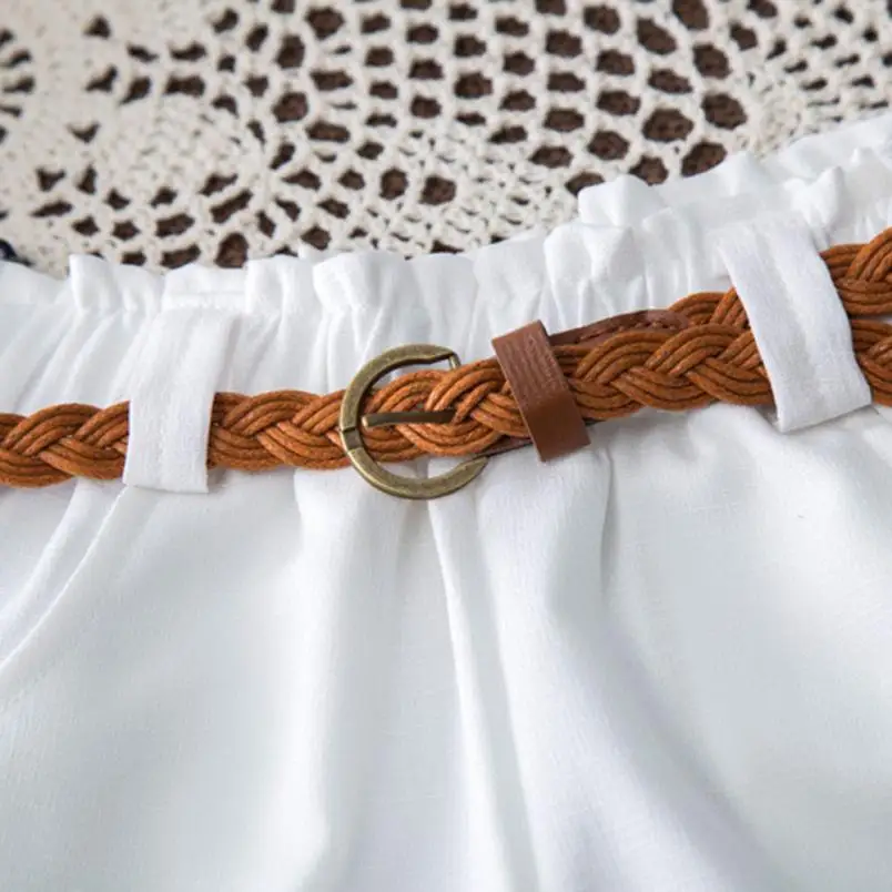 Комплект летней одежды из 3 предметов для маленьких девочек футболка Топ + шорты