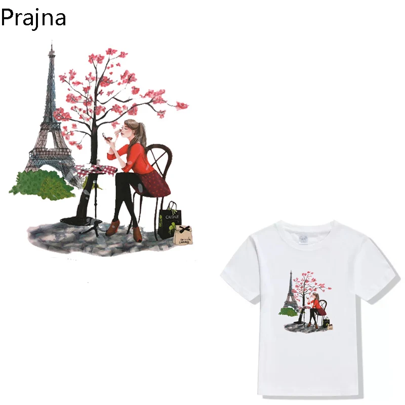 Prajna Tower Iron On Transfer наклейки аппликация патчи горячее тепло виниловые