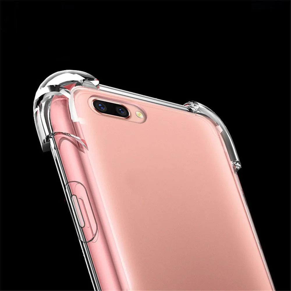 Противоударный мягкий прозрачный чехол из ТПУ с четырьмя углами для OPPO F7 A3 A5 A7 AX7