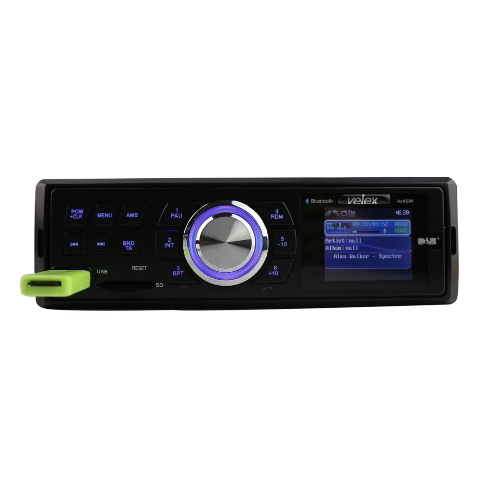 Автомобильный DAB+ аудио радио AM/FM/RDS/Bluetooth/MP3/4X45 W 2,5 'TFT дисплей Авто цифровой приемник встроенный микрофон Hands-free звуковая система