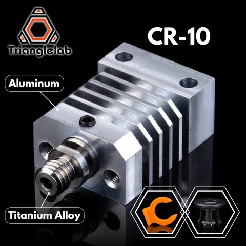 Радіатор Trianglelab CR10, цельнометаллический комплект для обновления Hotend для принтеров CR-10 Ender3, микрошвейцарский CR10, hotend, титановый тепловыключатель