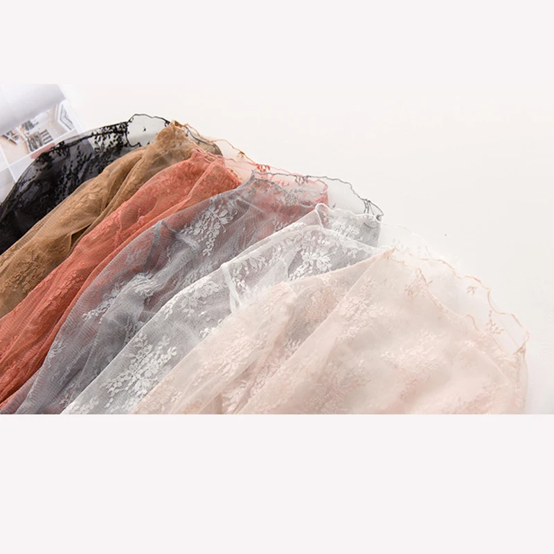 Черная кружевная Сексуальная сетчатая Просвечивающая летняя футболка женские