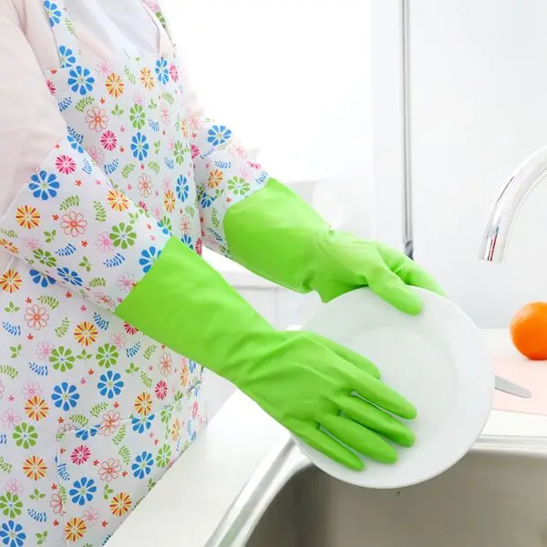 Длинный рукав утолщение для мытья посуды Прихватки мангала Кухня стирка Миски