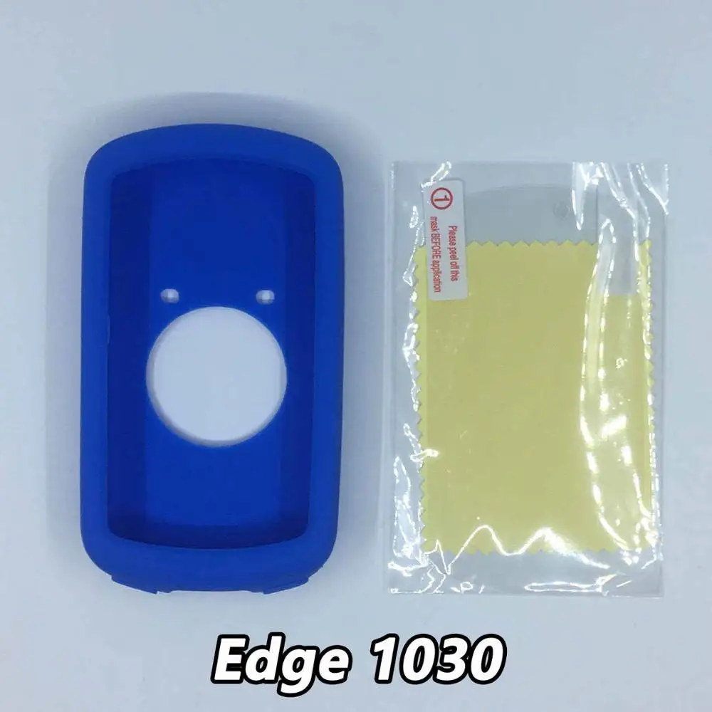 Силиконовый противоударный защитный чехол для Garmin Edge 1030 1000 810 800 MTB дорожный велосипед компьютер gps с пленкой - Цвет: Edge 1030
