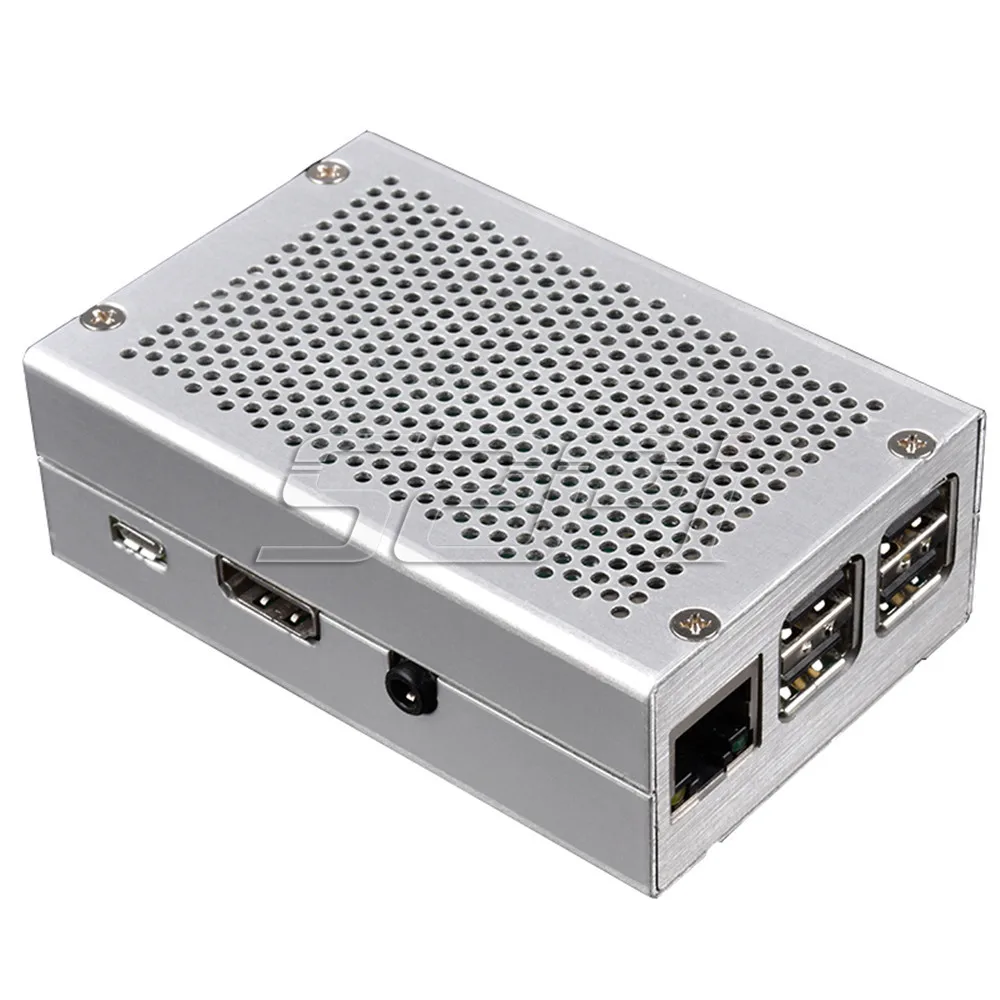 52Pi Новинка! Алюминиевый сплав серебряный корпус Корпус для Raspberry Pi 3/2 Модель B/B +