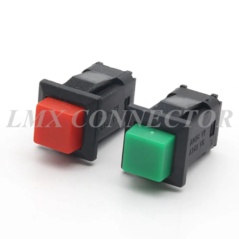 10 шт. Круглый кнопочный переключатель DS-429 1A250VAC/3A125VAC красный/зеленый