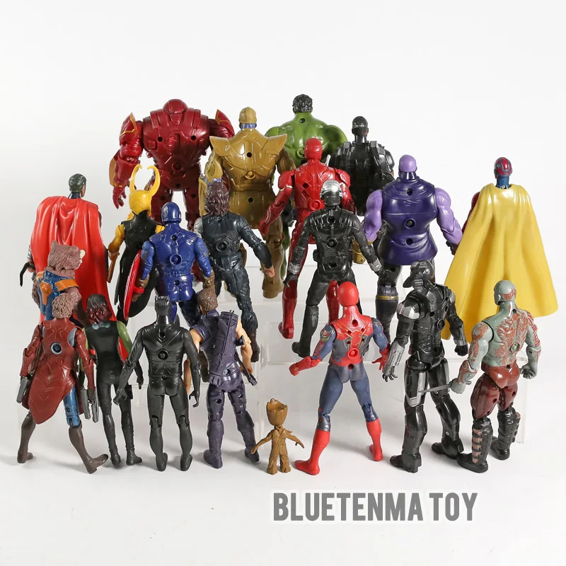 21 шт./компл. фигурки героев мстители Бесконечная война игрушки железный человек