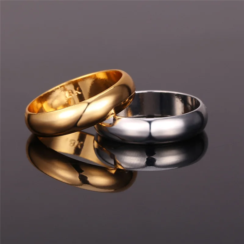 Кольцо глазурованное золотистое/серебристое 5 мм R205|band ring|rings for womenring |
