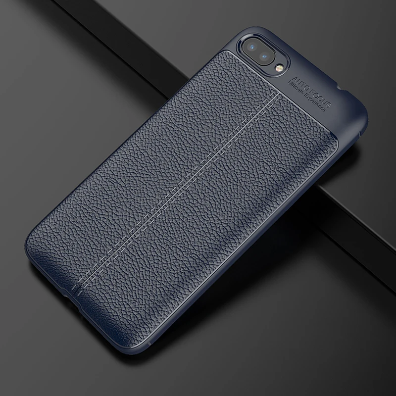 Navy blue Чехол Zc520KL для Asus Zenfone 4 Max ZC520KL 5,", защищающий от падения, мягкий силиконовый чехол с текстурой кожи Для Zenfone 4 Max Pro Zc554KL 5,5" - Цвет: Navy blue