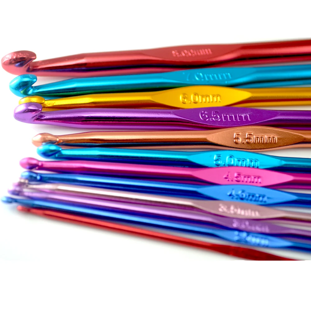 12PCS Hand Crochet Knitting Tools Weaving tools Sweater Needle Alumina sewing accessories hooks Latch needle | Дом и сад