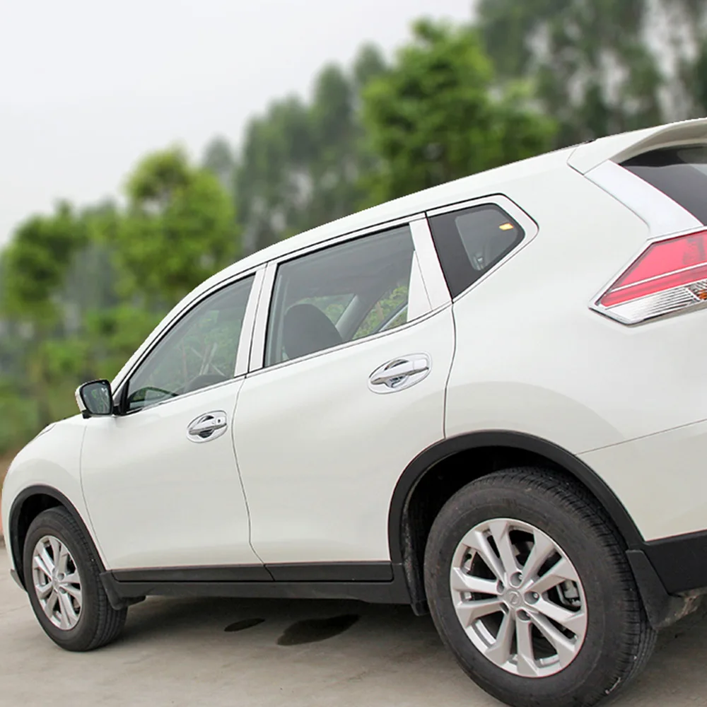 Для Nissan X Trail 2014 2017 нержавеющая сталь оконный центр Столб Постельные крышки