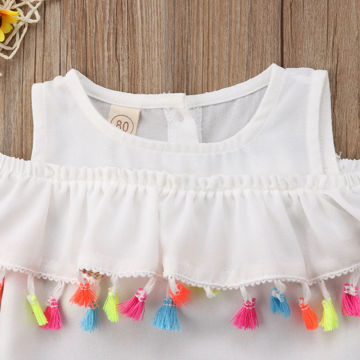 Emmababy футболка для девочек детская одежда женская белая синяя/белая хлопковая
