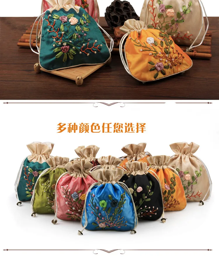 Оптовая продажа 20 шт Большая лента вышивка вручную сумка техника Национальный