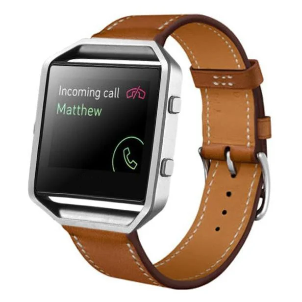 Ремешок FOHUAS из натуральной кожи для смарт часов Fitbit Blaze|strap for|leather watch bandgenuine leather band