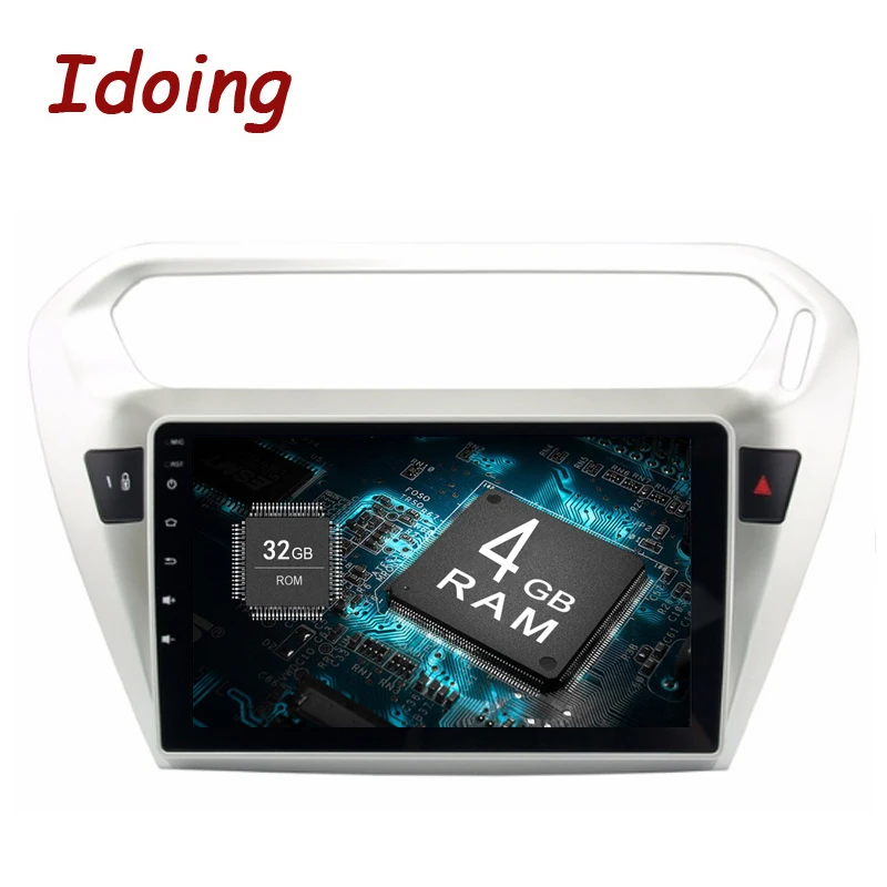 Idoing 1Din 9 дюймов Android8.0/7 1 Автомобильный мультимедийный плеер подходит для peugeot 301 &amp