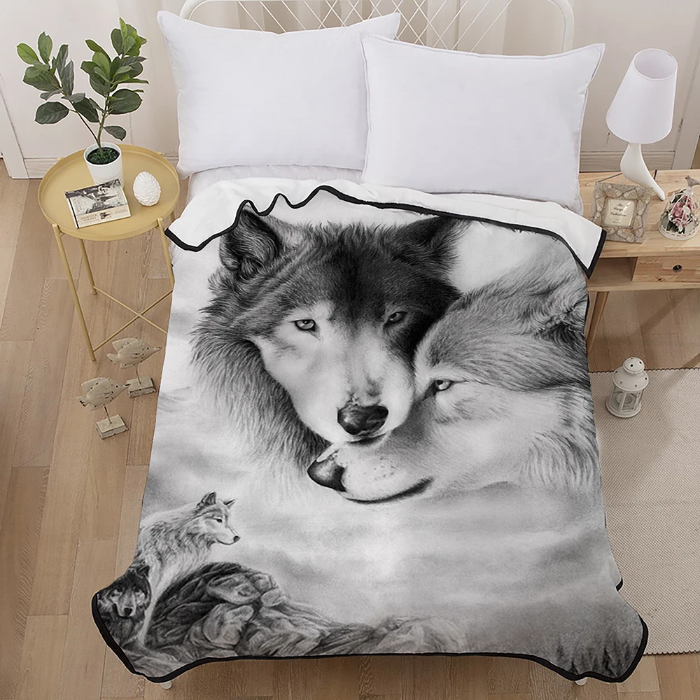 2019 высококачественное толстое одеяло manta Red Rose Wolf s в западном стиле siesta покрывало