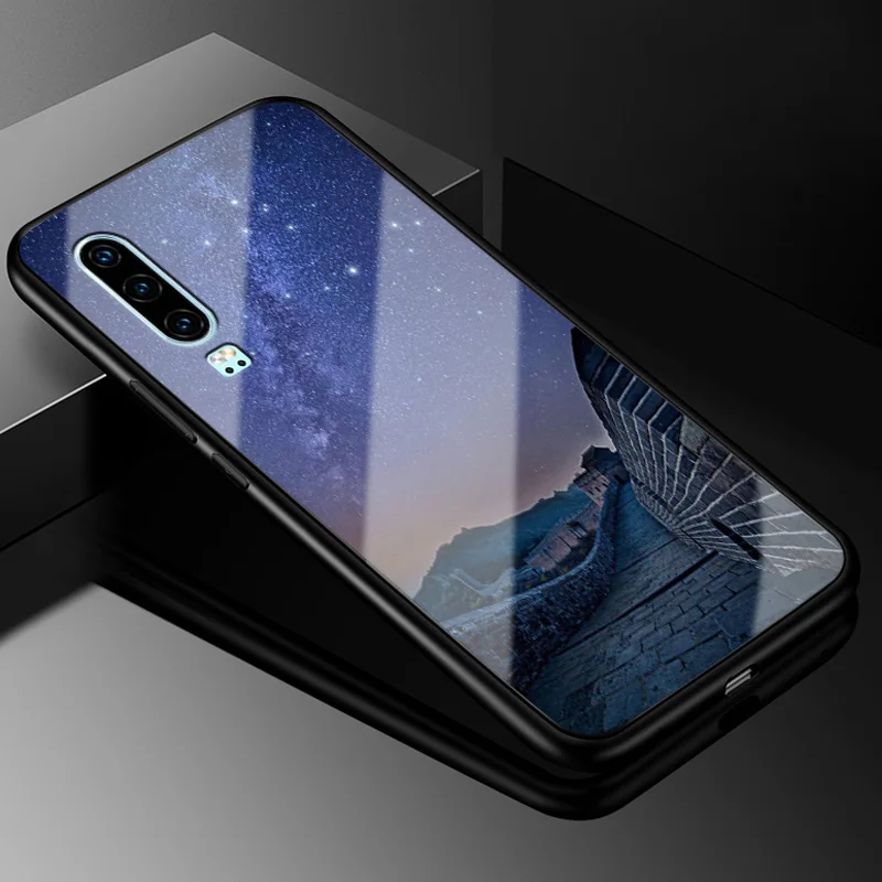 E для huawei P30 чехол P 30 стеклянный жесткий чехол для huawei P30 Pro Чехол P30Pro закаленный крутой модный для huawei P30 Lite P30Lite