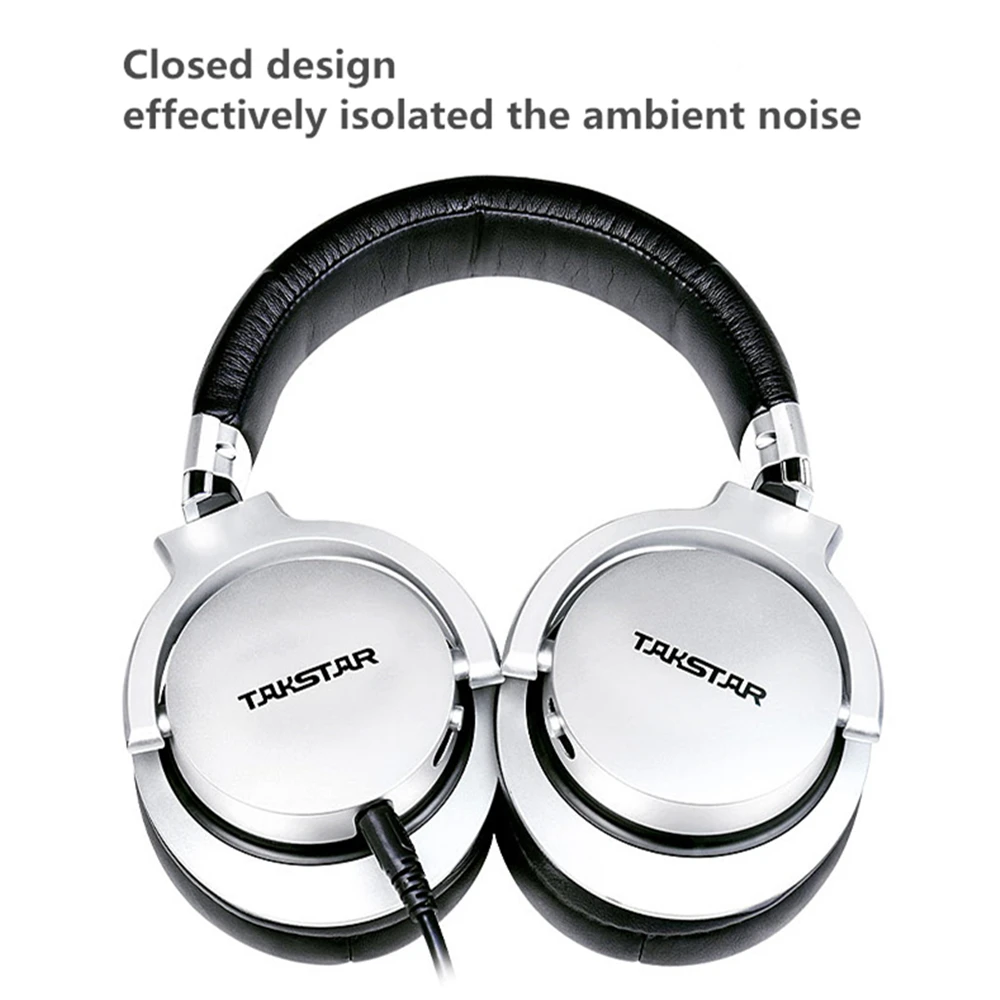 Takstar PRO82 Профессиональный эталонный монитор наушников регулировка басов динамическая Студия DJ гарнитура над ухом шумоподавление