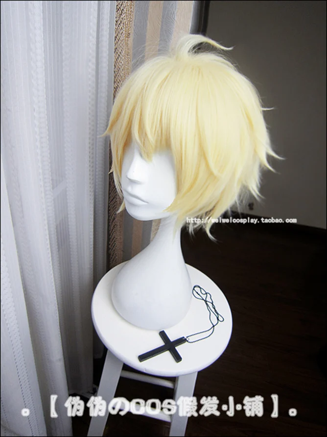 Парик для косплея Owari no Seraph Of The End Mikaela Hyakuya термостойкие короткие молочные светлые