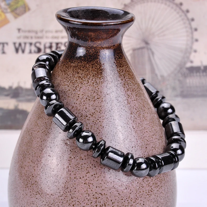 Fworld Популярные черные магнит браслет здоровья магнитный каменные бусы теннисные