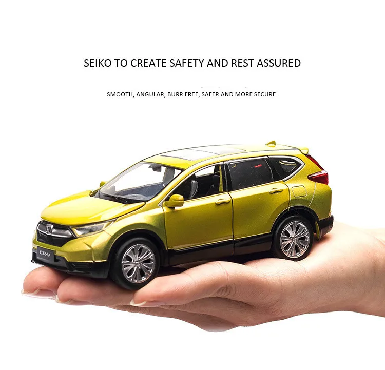 Горячая Распродажа 1:32 Honda CRV цинковый сплав внедорожная модель автомобиля, детский внедорожник игрушка звук и свет оттяните назад металлическая модель