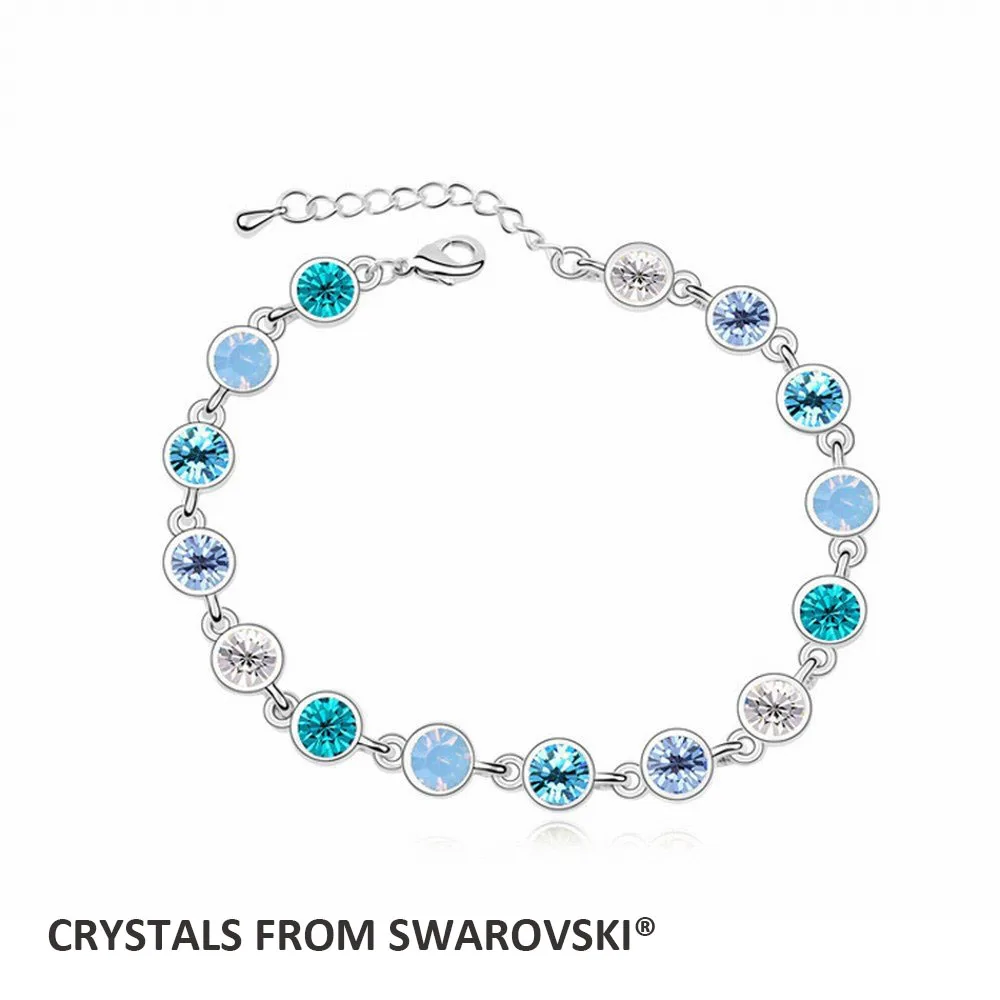 Горячая Распродажа, 3 цвета, разноцветный браслет с кристаллами SWAROVSKI, рождественский подарок