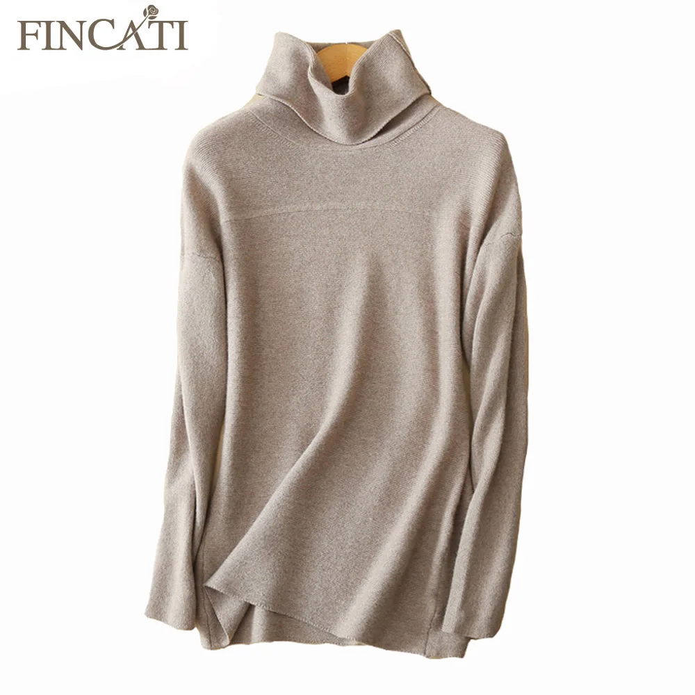

Sweater Women Autumn Winter High Quality 100% Pure Cashmere Row Links Knit Turtleneck Thicken Casual Bottom Pullover Jersey