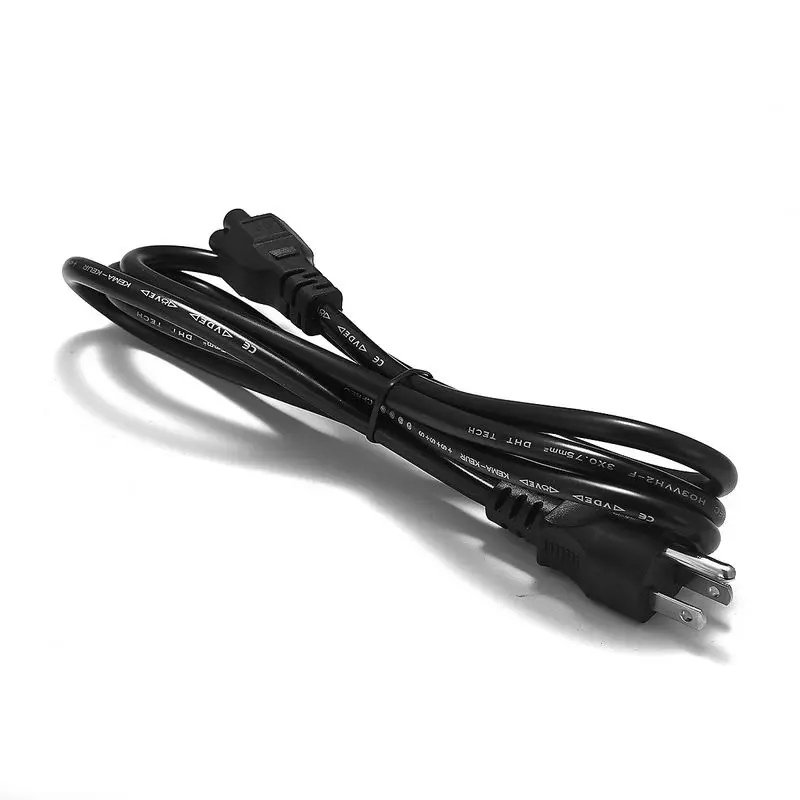 250 шт 3 зубец Мощность кабель США Plug C5 Cloverleaf AC сетевой шнур адаптера 1 5 м 5ft 0.75mm2 для