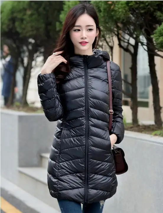 Женское зимнее пальто новинка 90% года белые пуховики на утином пуху тонкий