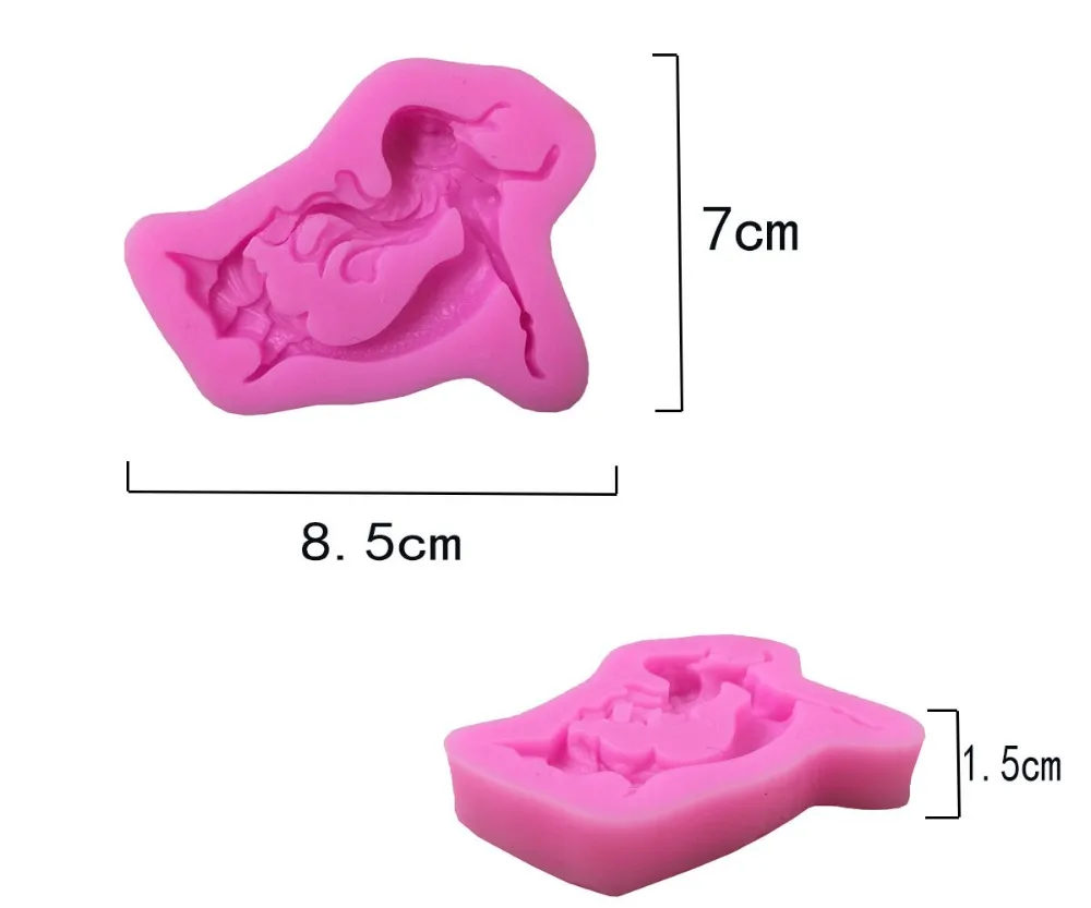 3D Фея Русалка Силиконовые Формы Торт Шоколадные конфеты Помады резак Мыло