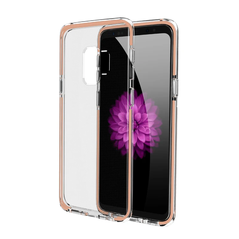 Shockproof Case for Samsung Galaxy S9 Strong Armor Plus Clear Transparent Back Cover Soft TPU |