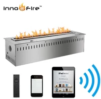 on sale 24 inch bio ethanol fireplace burner for home decoration smart control