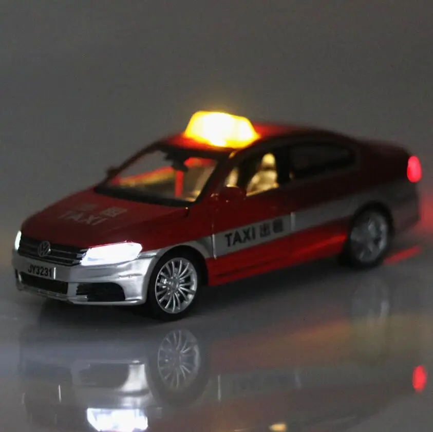 1/32 Diecasts & Toy Vehicles Volkswagen Lavida модель автомобиля такси со звуком и светом