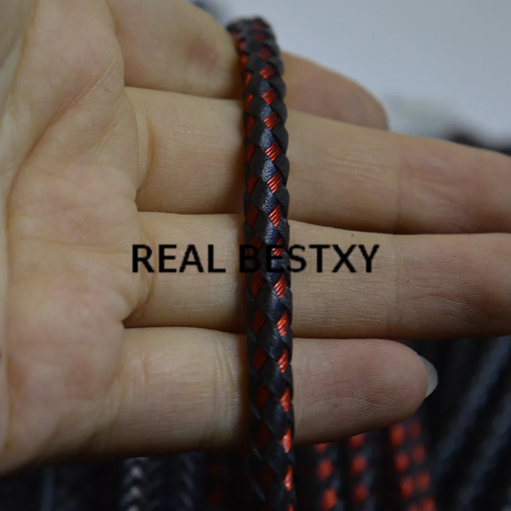 Реальный BESTXY 5 м/лот мм черная круглая плетеная нить из нержавеющей стали