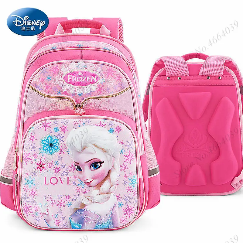 rose red Disney 3D Холодное сердце Водонепроницаемый Школьный рюкзак для книг детский обновленный светоотражающий большой емкости розовый красный мешок креативный подарок - Цвет: rose red