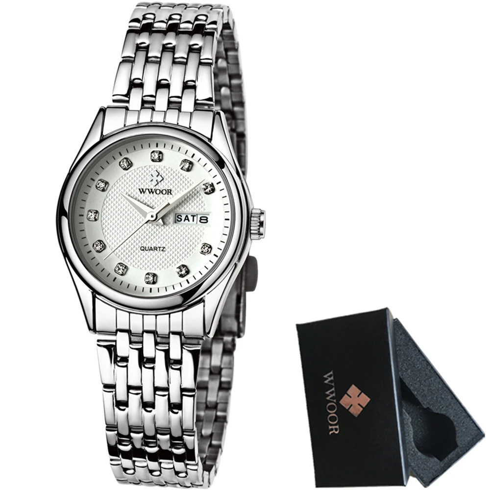 WWOOR женские часы брендовые Роскошные водонепроницаемые спортивные браслет