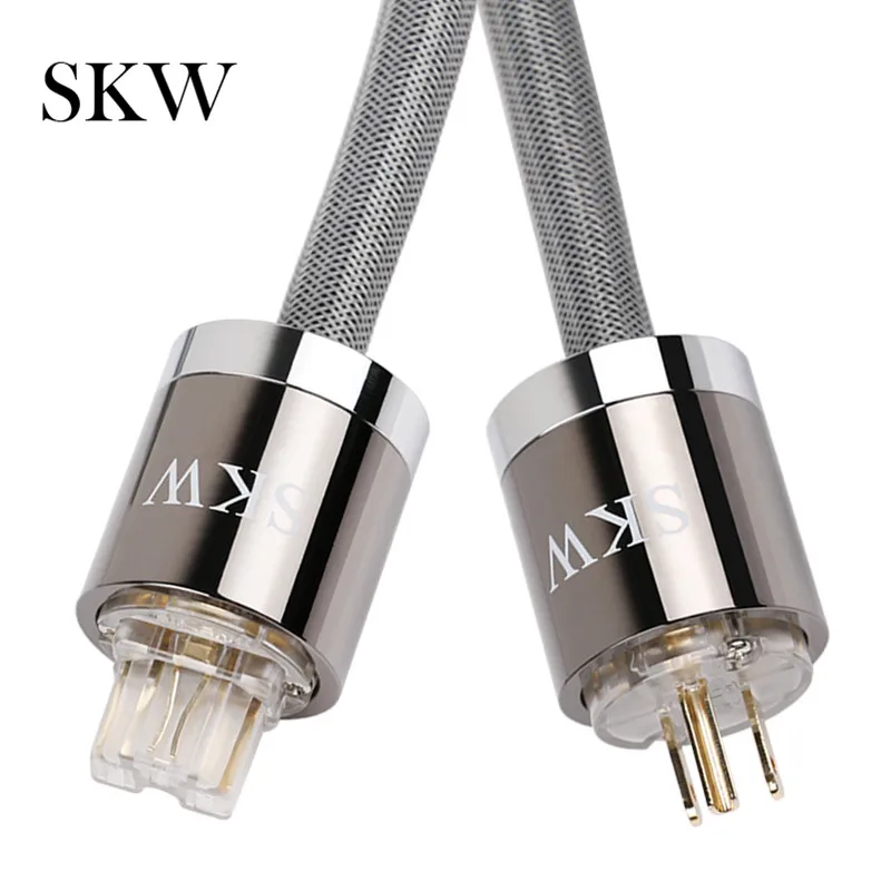 Сетевой шнур SKW HIFI с вилкой типа US/EU кабель питания 1 м 5 2 3 для фильтра поворотного