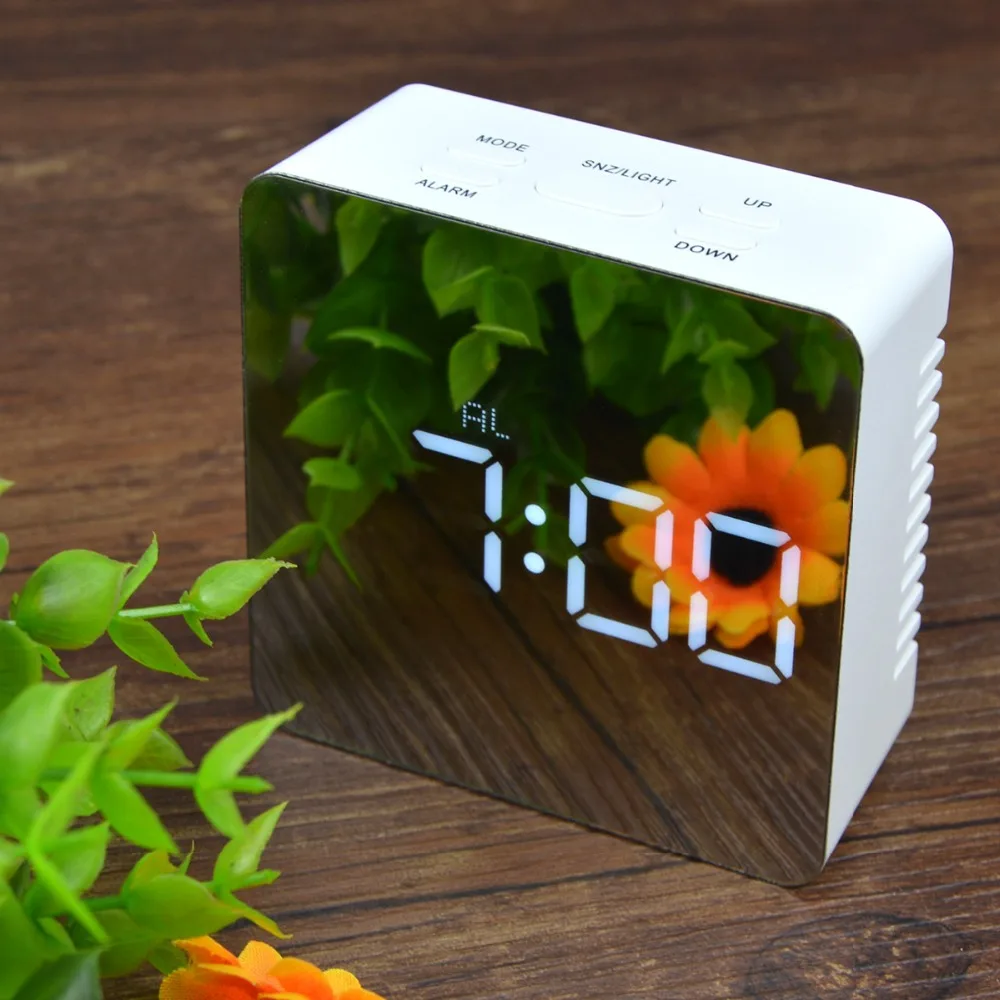 Светодиодный Настольные часы AAA батарея/USB кабель питание цифровые будильники