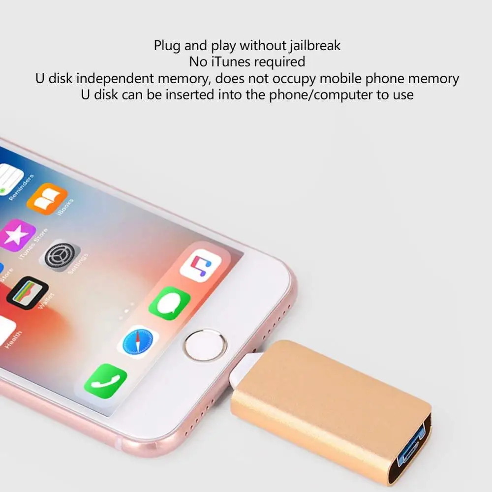 Usb флеш накопитель для iPhone 6 6S 6Plus 7 7S 7P 8 8Plus X iPad флэш Lightning USB 3 0 карта памяти флешка 128