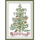 Набор для вышивки Рождественская елка с птицами NKF