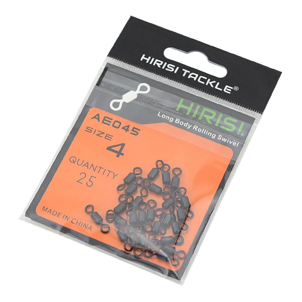

50x Fishing rolling swivels for Carp fishing long body high speed swivel snaps fishing terminal tackle