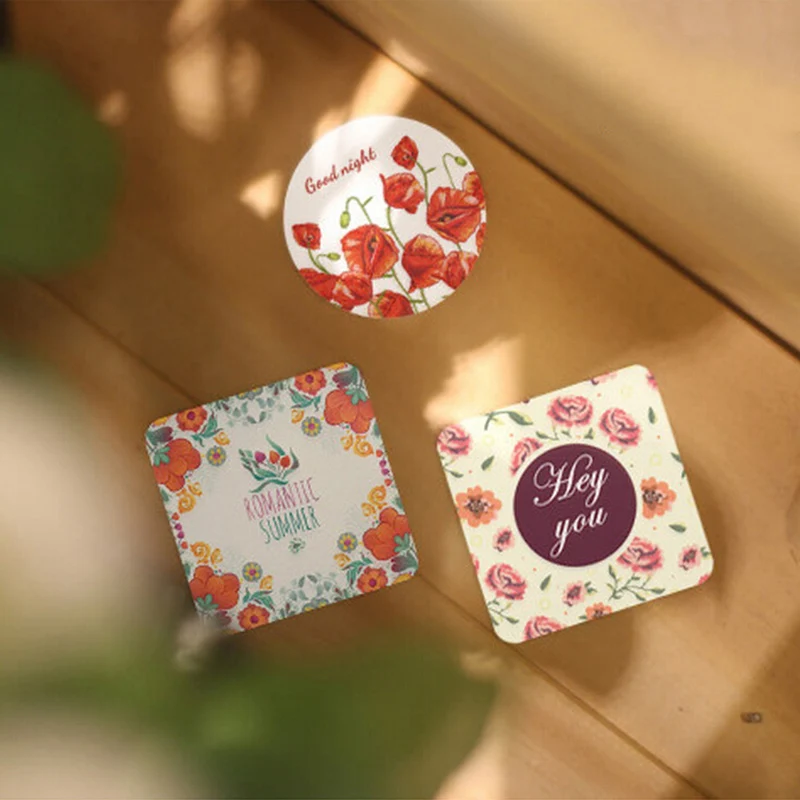 

38 pcs/pack DIY Flower Print Memo Pad Paper Sticker Lovely Gift Sticker Girl Diary Decoration Scrapbooking with paper box