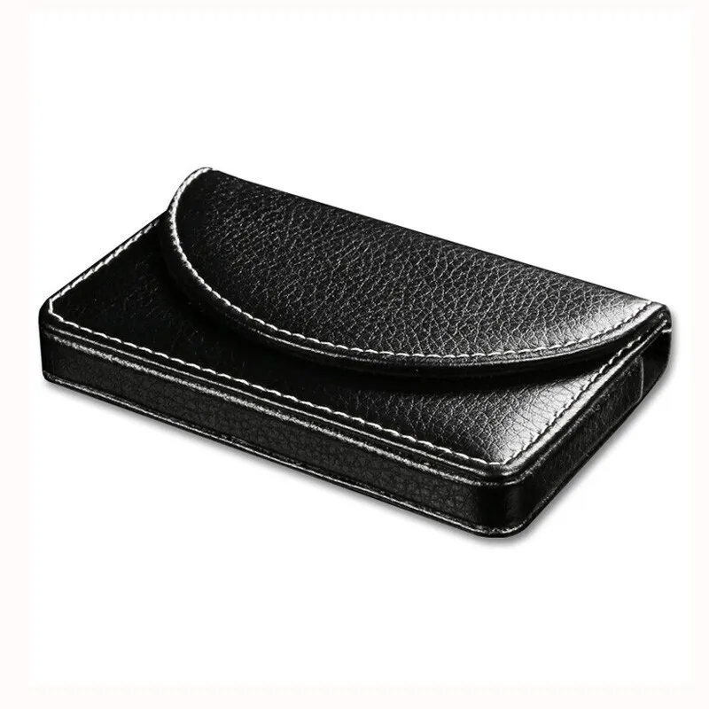 PURDORED 1 Pc Men Card Holder PU Leather Exquisite Magnetic Attractive Card Case Box Mini Wallet Male Credit Card Holder Bolsas