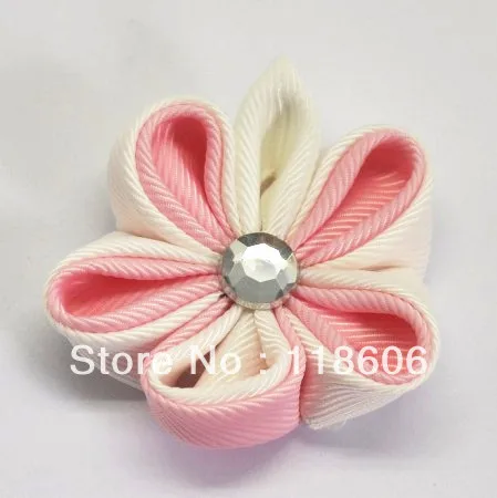 Лидер продаж 60 шт./лот заколки для волос в виде цветов канзаши зажимы с катушкой
